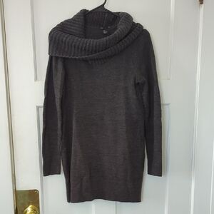 H&M Dark Charcoal Cowl Neck Sweater Dress